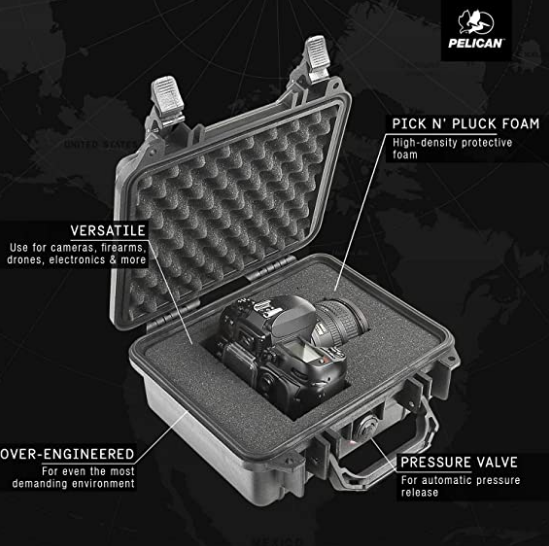 Pelican 1200 Case With Foam (Black)